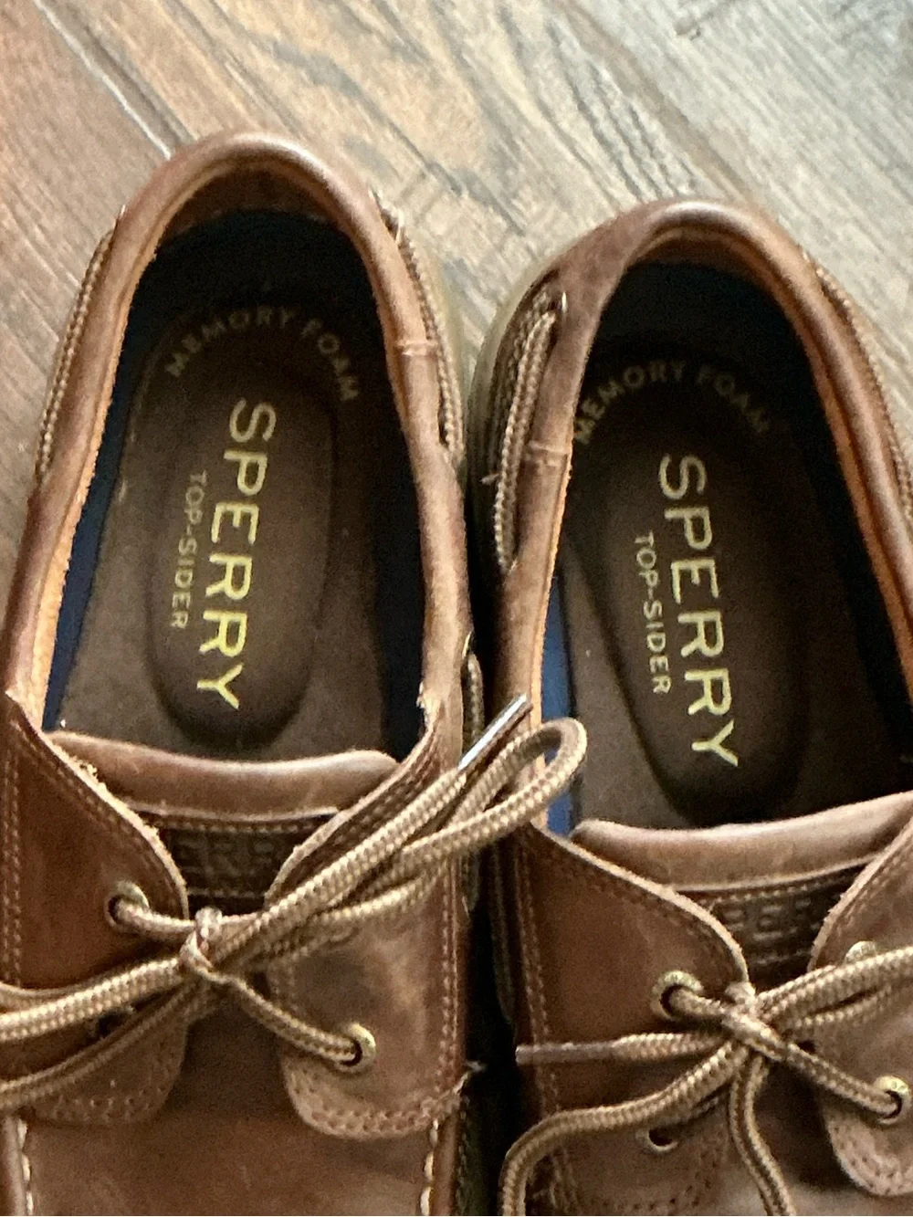 Sperry Top-Slider Brown Leather Boat Shoes Men’s size 9